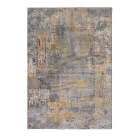 Tapis design rayé pour salon Wonderlust 230x160 CM - Jaune