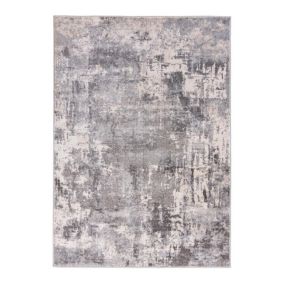 Tapis design rayé pour salon Wonderlust 290x200 CM - Gris