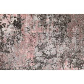 Tapis design rayé pour salon Wonderlust 300x80 CM - Rose