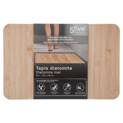 Tapis diatomite antidérapant effet bambou