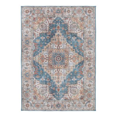 Tapis Dorsey GoodHome l. 120cm x L. 170cm bleu