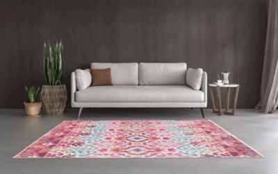 Tapis Dorsey GoodHome rose L.170 x L.120 cm