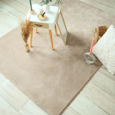Tapis doux - Hypnose beige nude - Galon tabac - 250 x 350 cm