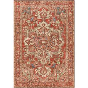 Tapis doux à motif oriental - Jalil - Rouge - 120 x 160 cm