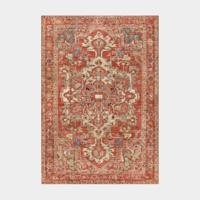Tapis doux à motif oriental - Jalil - Rouge - 160 x 230 cm