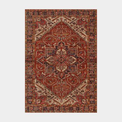 Tapis doux à motif oriental - Mina - Rouge - 120 x 160 cm