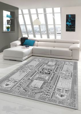 Tapis EDFOU Gris, Dimension: 300x400