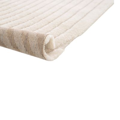 Tapis effet 3D arche Wapiti GoodHome poils longs L.120 x L.170cm blanc