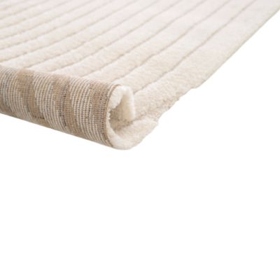 Tapis effet 3D arche Wapiti GoodHome poils longs L.160 x L.230cm blanc