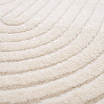 Tapis effet 3D arche Wapiti GoodHome poils longs L.160 x L.230cm blanc