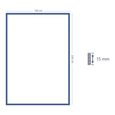 Tapis effet 3D tissé Wapiti blanc et gris poils longs L.160 x L.230cm GoodHome