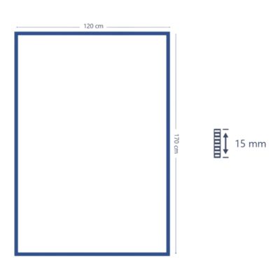 Tapis effet 3D tissé Wapiti poils longs L.120 x L.170cm blanc et gris GoodHome