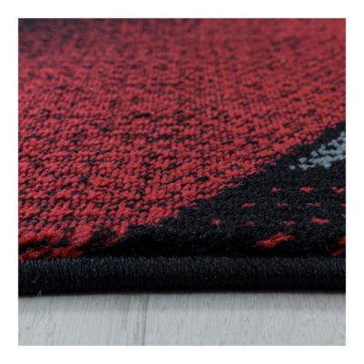 Tapis effet courbe moderne pour salon Chouette 200x140 CM - Rouge