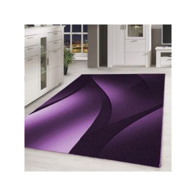 Tapis effet courbe pour salon design rectangle Kris 230x160 CM - Lilas