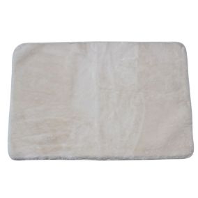 Tapis effet fourrure ultra doux beige crème L.90 x l.60cm Ornami