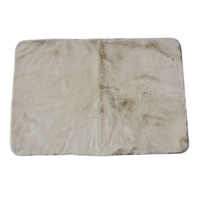 Tapis effet fourrure ultra doux beige L.90 x l.60cm Ornami