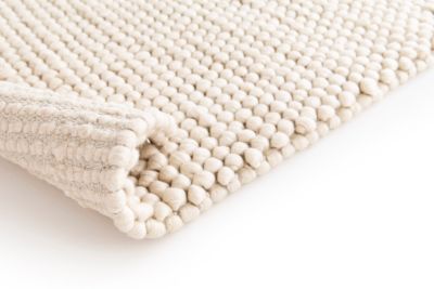 Tapis effet galet tissé GoodHome l. 120cm x L. 170cm blanc cassé crème