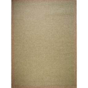 Tapis effet jute naturel vert 198x290