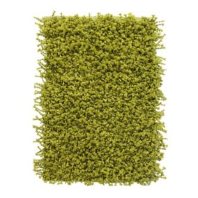 Tapis effet popcorn extra-doux vert 85x55