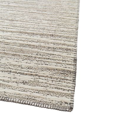 Tapis effet tissé Azusa GoodHome tissage à plat L.120 x L.170cm crème et naturel