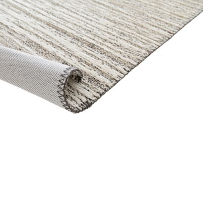 Tapis effet tissé Azusa GoodHome tissage à plat L.160 x L.230cm crème et naturel