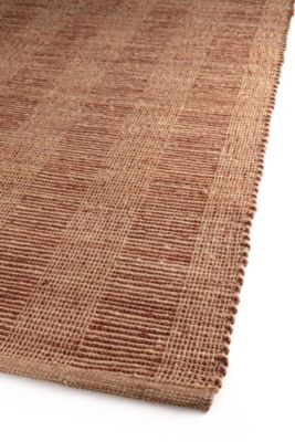 Tapis effet tissé Melua GoodHome tissage à plat L.160 x L.230cm naturel et terracotta