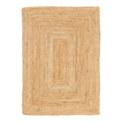 Tapis effet tissé Melua GoodHome tissage à plat L.160 x L.230cm naturel