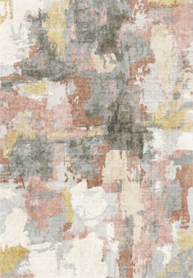 Tapis effet Trashwall aux tons gris/ocre/brique L.230 x l.160 cm, Balta
