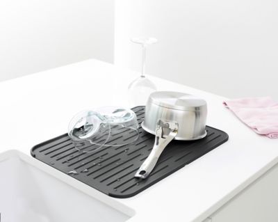 Tapis égouttoir à vaisselle en silicone Brabantia SinkSide anthracite