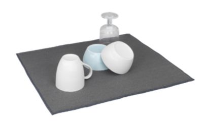 Tapis égouttoir à vaisselle en tissu Wenko gris
