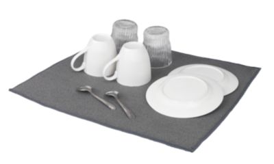 Tapis égouttoir à vaisselle en tissu Wenko gris