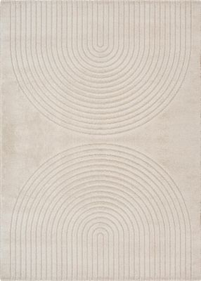 Tapis Elisa design géométrique, Beige, 200 x 280 cm