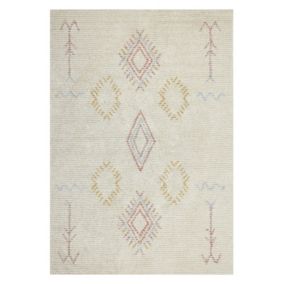 Tapis en coton 140 x 200 cm beige BETTIAH