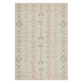 Tapis en coton 140 x 200 cm beige DISPUR