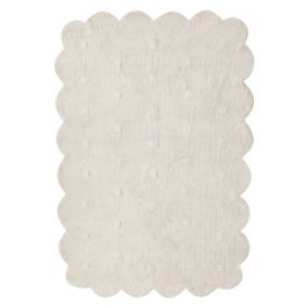 Tapis en coton 140 x 200 cm beige SAREKI