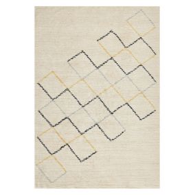 Tapis en coton 140 x 200 cm beige TEZPUR