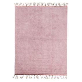 Tapis en coton 140 x 200 cm rose CAPARLI