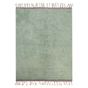 Tapis en coton 140 x 200 cm vert CAPARLI