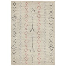 Tapis en coton 160 x 230 cm beige DISPUR