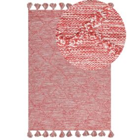 Tapis en coton 160 x 230 cm rouge NIGDE