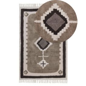 Tapis en coton Beige 140 x 200 cm GEYVE