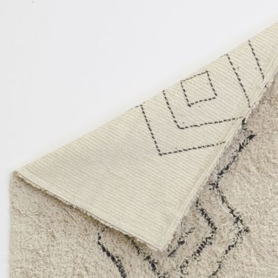 Tapis en coton  et noir 60x90 cm Graphique