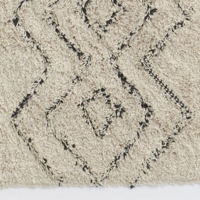 Tapis en coton  et noir 60x90 cm Graphique