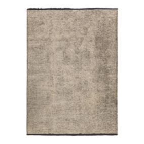 Tapis en coton et polyester lavable tissé plat gris 240x340