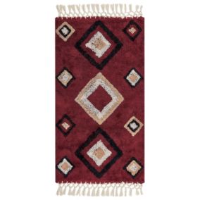 Tapis en coton rouge 80 x 150 cm SIIRT