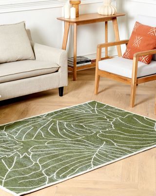 Tapis en coton vert 140 x 200 cm SARMIN