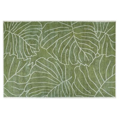 Tapis en coton vert 140 x 200 cm SARMIN