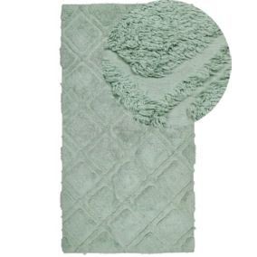 Tapis en coton vert 80 x 150 cm HATAY