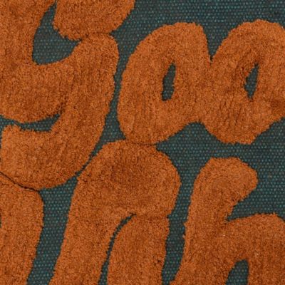 Tapis en coton "Vintage" 60x90cm bleu canard - Atmosphera