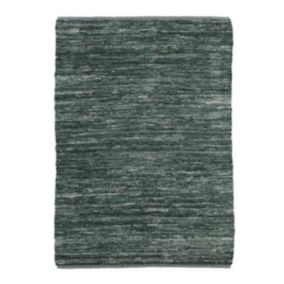 Tapis en cuir tressé bleu gris 120x170